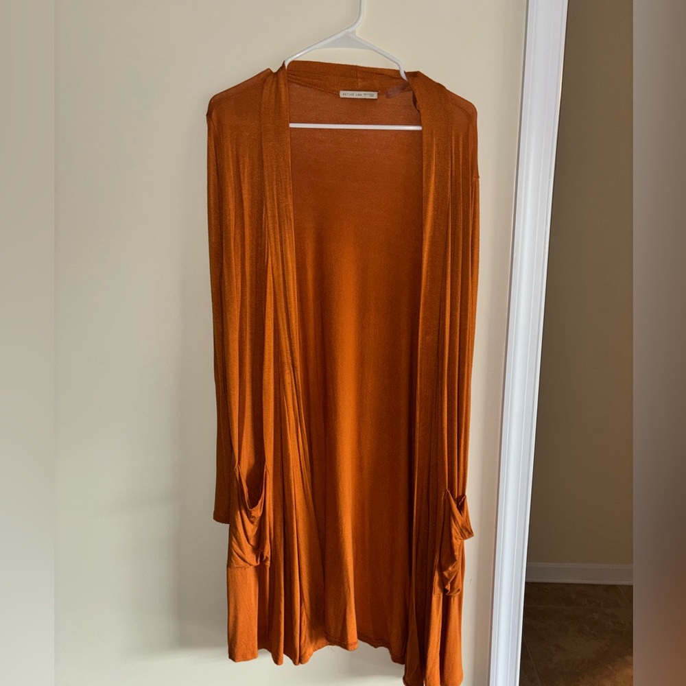 Orange cardigan size XL